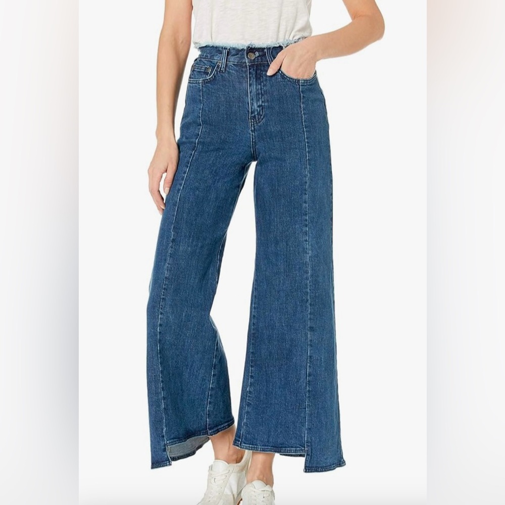 NWT Evidnt Garcia Fray Waist Wide Leg Jeans